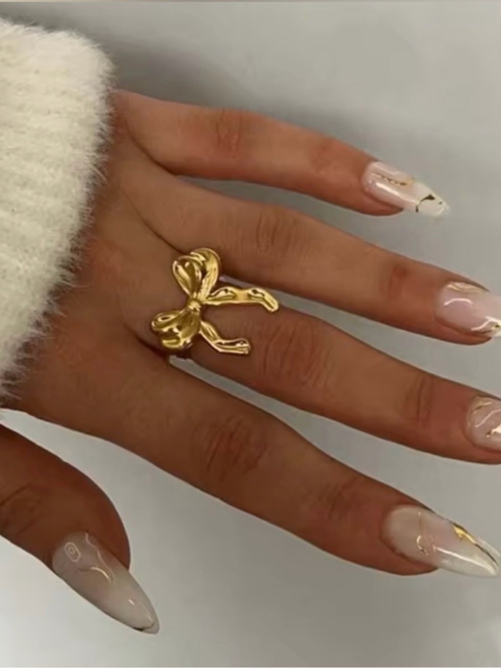 Gold Bow Ring for Women
